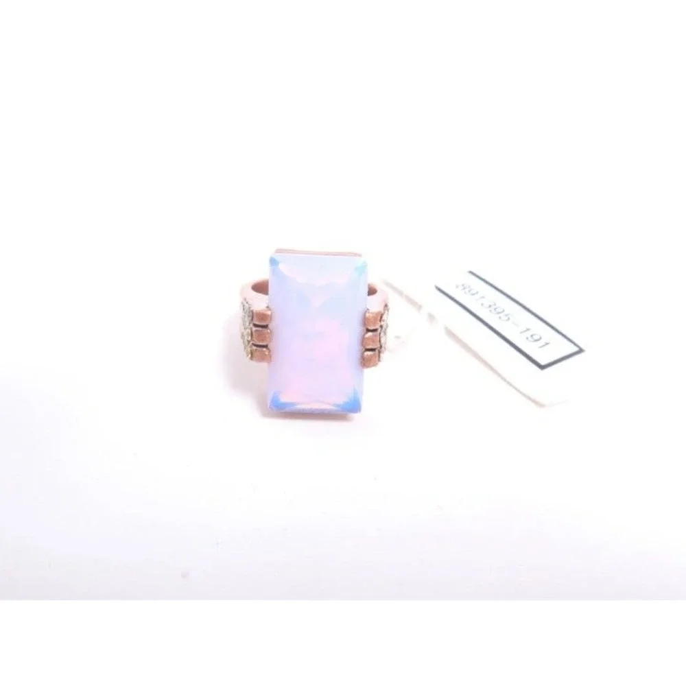 Faux Opal Copper Emerald Cut Ring‎